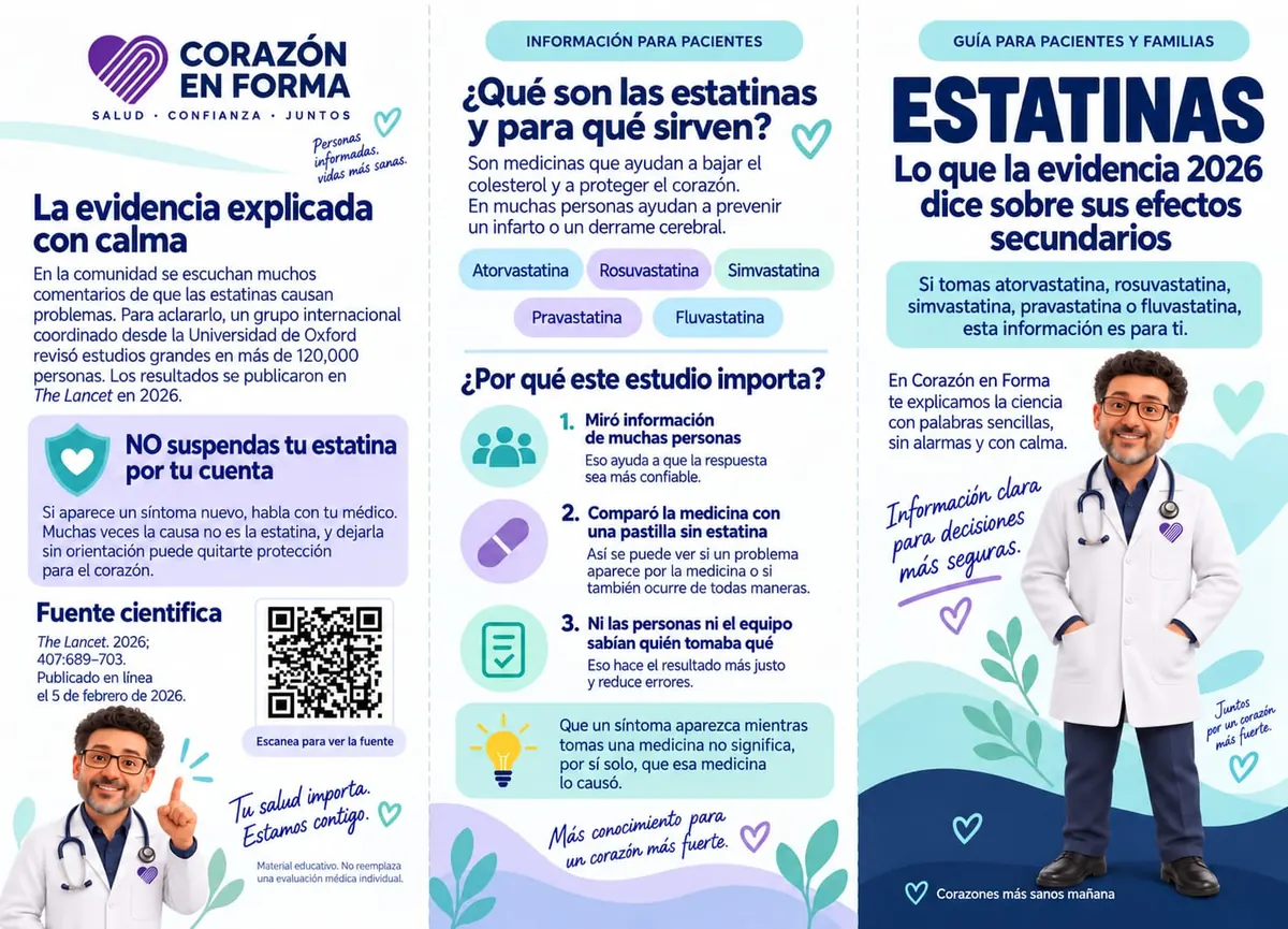 Guía para pacientes y familias sobre estatinas de Corazón en Forma